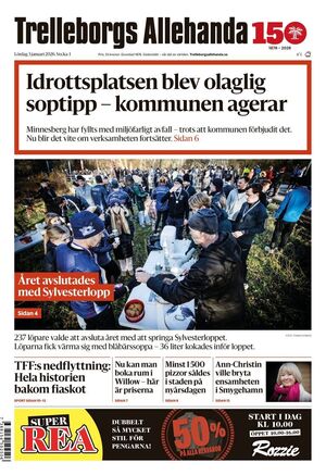 Förstasida Trelleborgs Allehanda