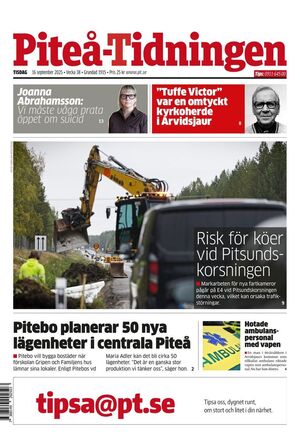 Förstasida Piteå-Tidningen
