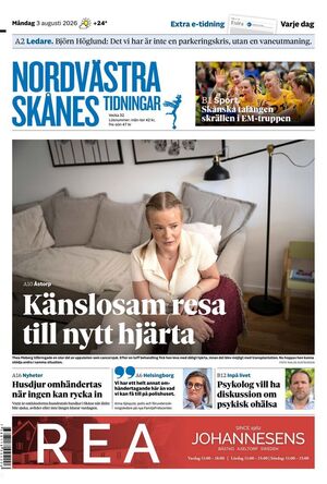 Förstasida Nordvästra Skånes Tidningar