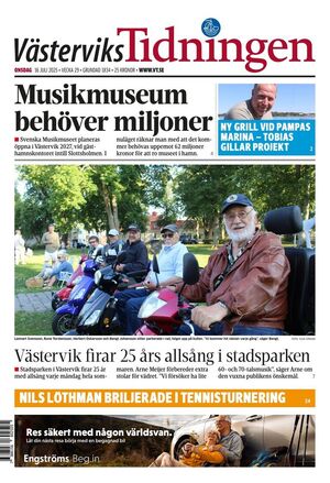 Förstasida Västerviks-Tidningen