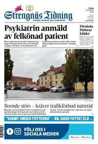 Förstasida Strengnäs Tidning