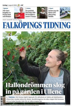 Förstasida Falköpings Tidning
