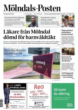 Förstasida Mölndals-Posten