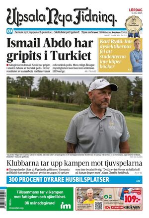 Förstasida Upsala Nya Tidning