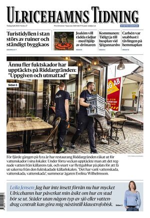 Förstasida Ulricehamns Tidning