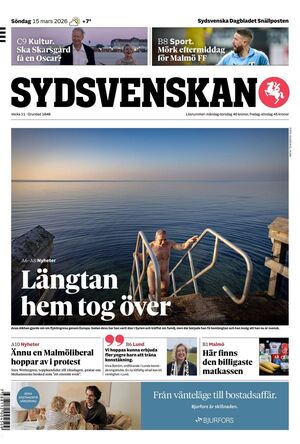 Förstasida Sydsvenskan Lund