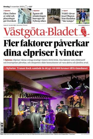 Förstasida Västgöta-Bladet