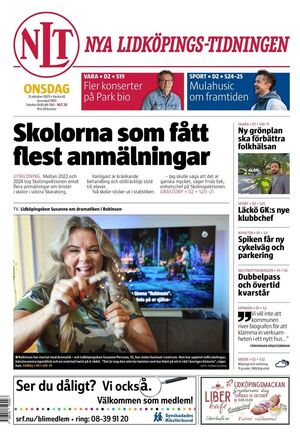 Förstasida Nya Lidköpings-Tidningen