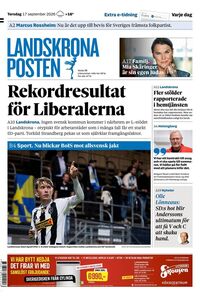 Förstasida Landskrona Posten
