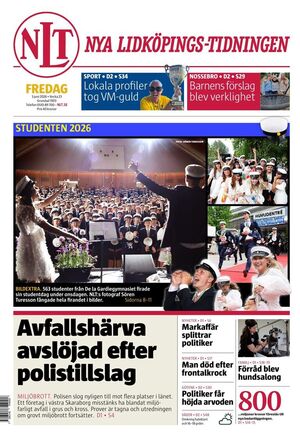 Förstasida Nya Lidköpings-Tidningen