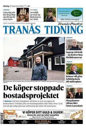 Förstasida Tranås Tidning