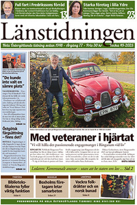 Förstasida Länstidningen Östergötland