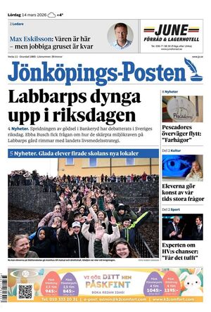 Förstasida Jönköpings-Posten