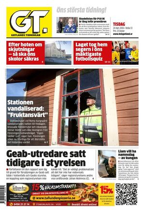 Förstasida Gotlands Tidningar