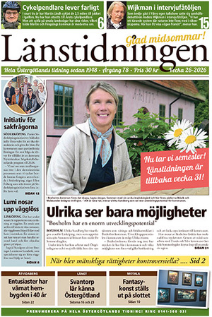 Förstasida Länstidningen Östergötland