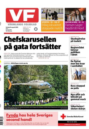 Förstasida Värmlands Folkblad