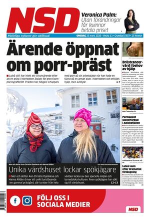 Förstasida Norrländska Socialdemokraten
