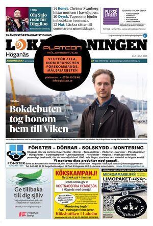 Förstasida Lokaltidningen Höganäs