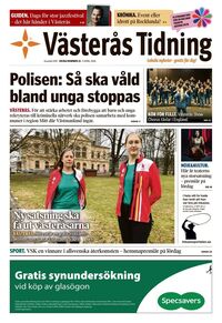 Förstasida Västerås Tidning