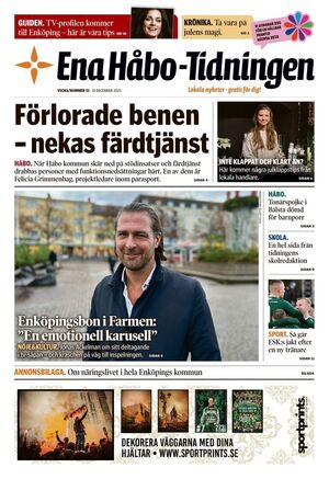 Förstasida Ena Håbo-tidningen