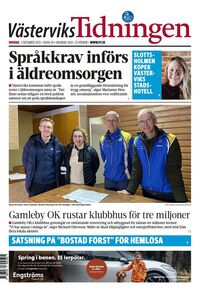 Förstasida Västerviks-Tidningen