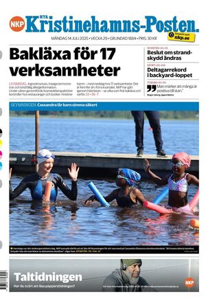 Förstasida Nya Kristinehamns-Posten