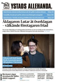 Förstasida Ystads Allehanda