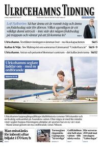 Förstasida Ulricehamns Tidning
