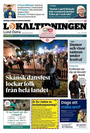 Förstasida Lokaltidningen Lund Östra