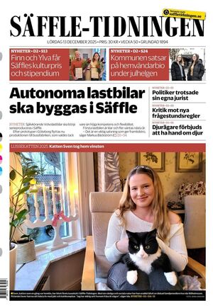 Förstasida Säffle-Tidningen