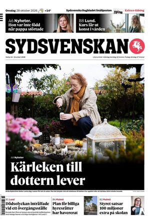 Förstasida Sydsvenskan Lund