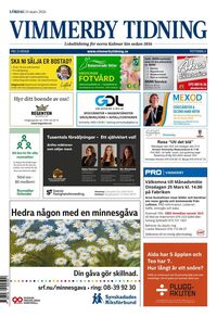 Förstasida Vimmerby Tidning