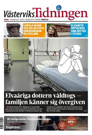 Förstasida Västerviks-Tidningen