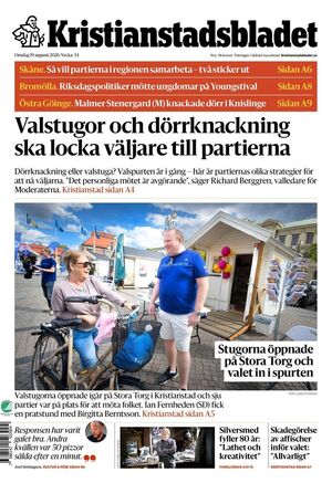 Förstasida Kristianstadsbladet