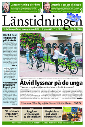 Förstasida Länstidningen Östergötland