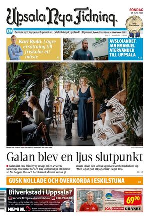 Förstasida Upsala Nya Tidning