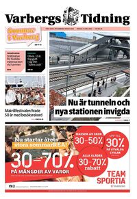 Förstasida Varbergs Tidning