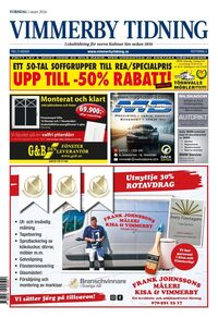 Förstasida Vimmerby Tidning