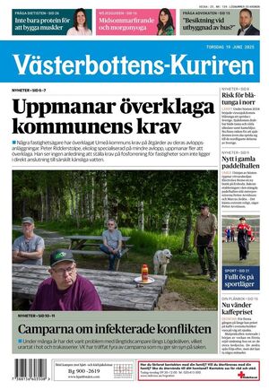Förstasida Västerbottens-Kuriren