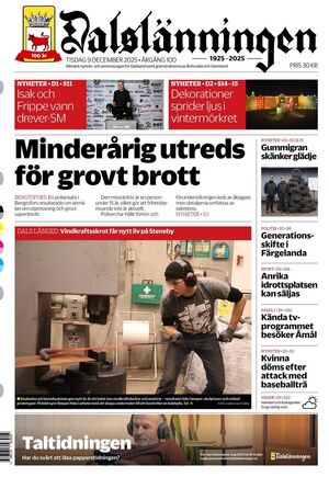 Förstasida Dalslänningen