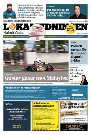 Förstasida Lokaltidningen Malmö Väster