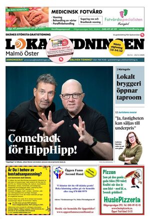 Förstasida Lokaltidningen Malmö Öster