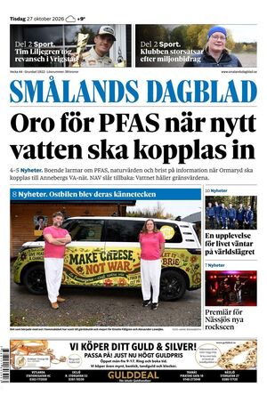 Förstasida Smålands Dagblad