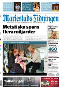 Förstasida Mariestads-Tidningen