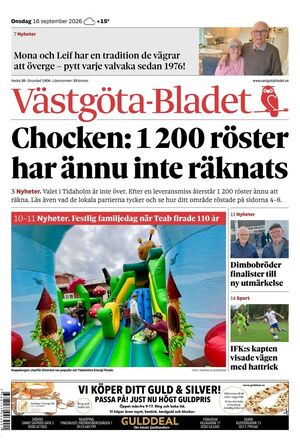 Förstasida Västgöta-Bladet
