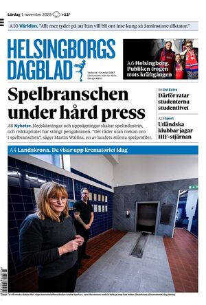 Förstasida Helsingborgs Dagblad
