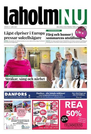 Förstasida Laholms Tidning