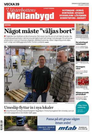 Förstasida Västerbottens Mellanbygd