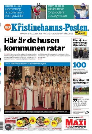 Förstasida Nya Kristinehamns-Posten
