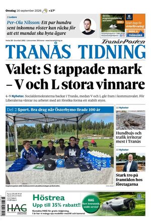 Förstasida Tranås Tidning
